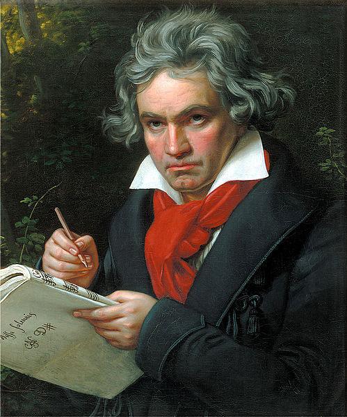 Joseph Karl Stieler Portrait Ludwig van Beethoven when composing the Missa Solemnis oil painting image